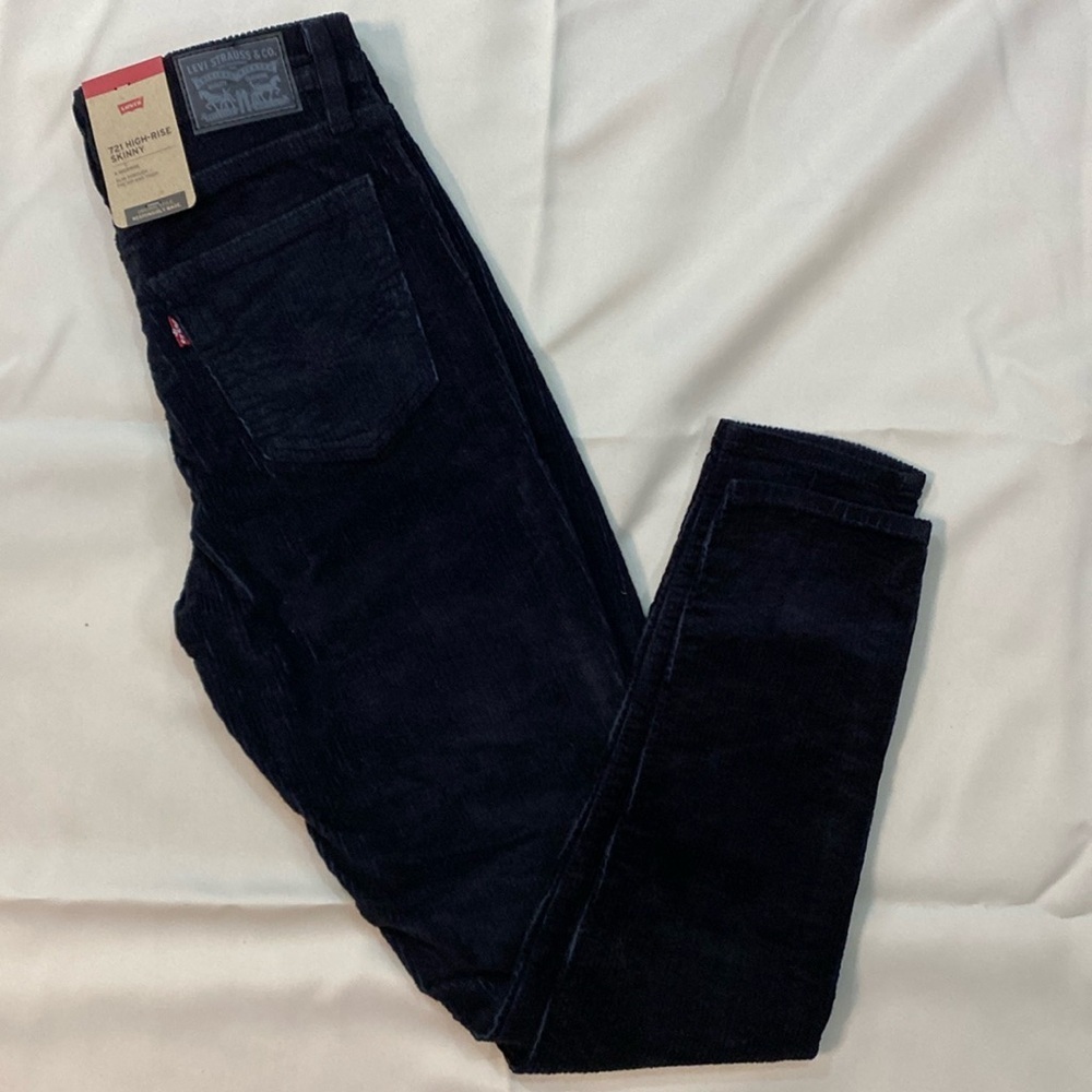 NWT Levi’s 721‎ 28X30 high rise skinny corduroy cords stretch unisex